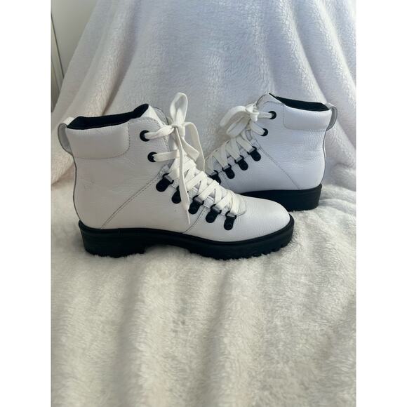 Cougar Nash White Leather Waterproof Hiking Style Boots Women’s Size 7 - Picture 11 of 11